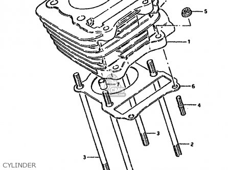 CYLINDER - GN125 1991 (M) (E01 E02 E04 E21 E34)