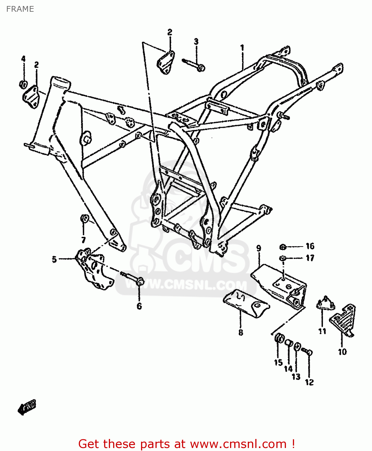 Suzuki GN125 1992 (N) FRAME - buy original FRAME spares online