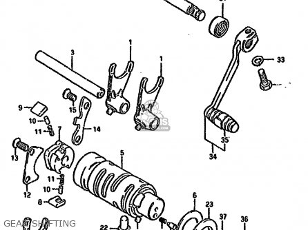 Suzuki GN125 1992 (N) parts lists and schematics