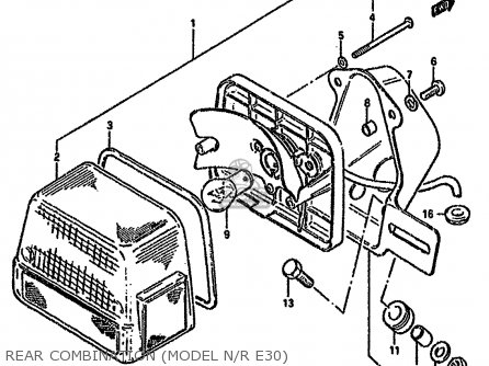 REAR COMBINATION (MODEL N/R E30) - GN125 1992 (N)