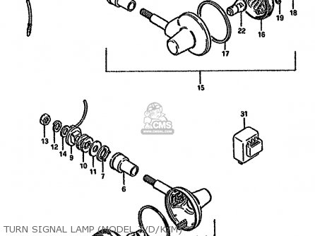 TURN SIGNAL LAMP (MODEL Z/D/K/M) - GN125 1994 (R) (E01 E02 E04 E21 E34)