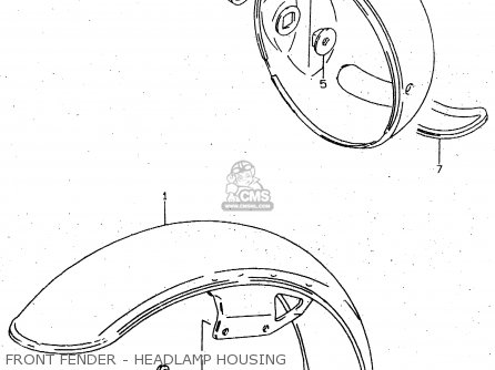FRONT FENDER - HEADLAMP HOUSING - GN125 1997 (V) (E01 E02 E04 E18 E21 E22)