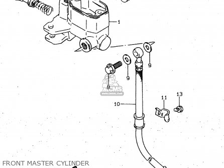 FRONT MASTER CYLINDER - GN125 1997 (V) (E01 E02 E04 E18 E21 E22)