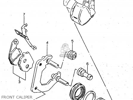 FRONT CALIPER - GN125 1998 (W) (E02 E04 E18 E21 E22)