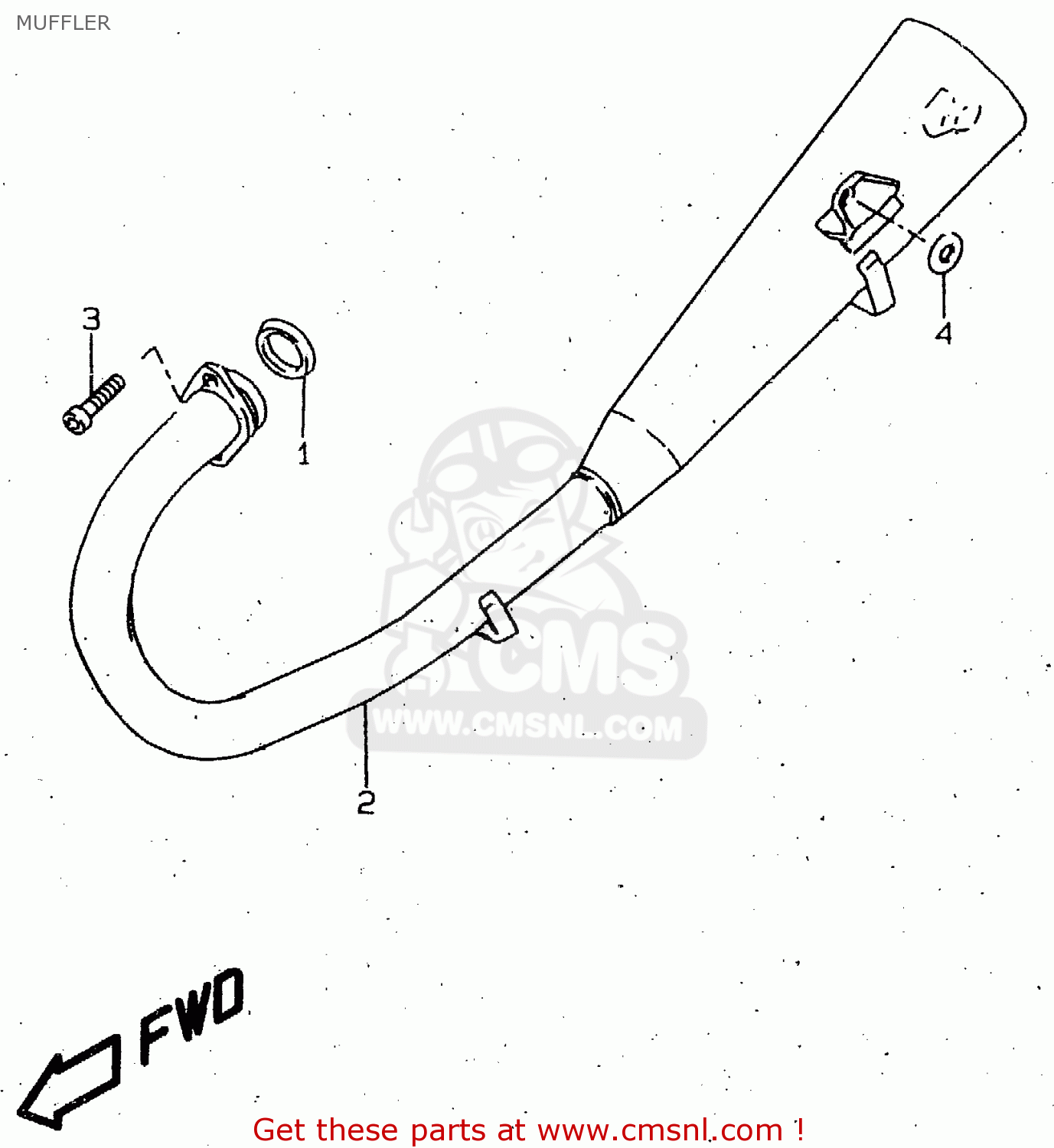 MUFFLER GN125 1999 (X) (E02 E04 E18 E21 E22 E71) / P9