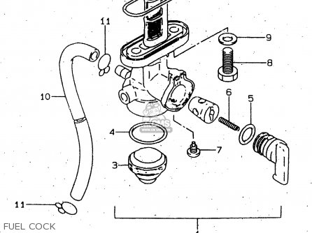 FUEL COCK - GN125 1999 (X) (E02 E04 E18 E21 E22 E71) / P9