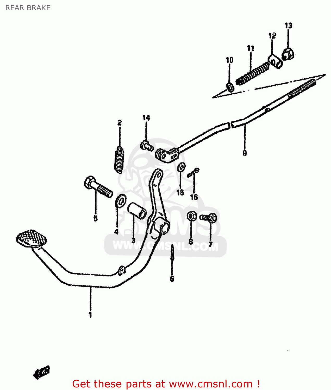 REAR BRAKE GN125E 1983 (D) SINGAPORE (E30)