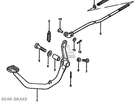 REAR BRAKE - GN125E 1983 (D) SINGAPORE (E30)