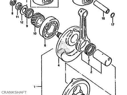 CRANKSHAFT - GN125E 1983 (D) SINGAPORE (E30)