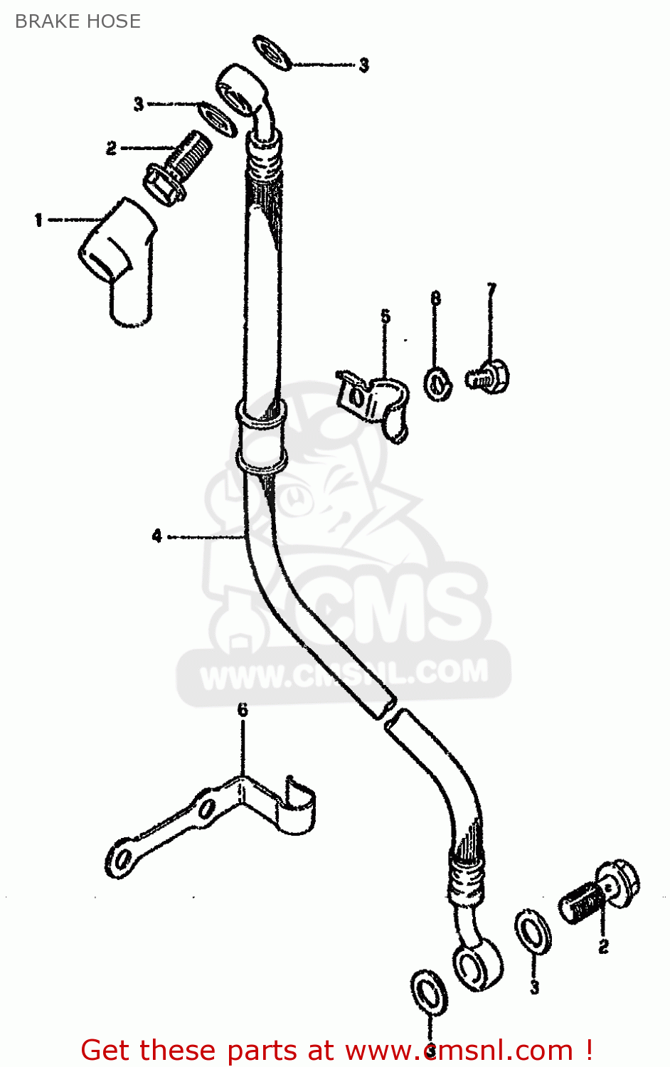 BRAKE HOSE GN125E 1989 (K) SINGAPORE (E30)