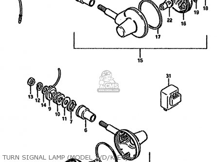 TURN SIGNAL LAMP (MODEL Z/D/K E4) - GN125E 1989 (K) SINGAPORE (E30)