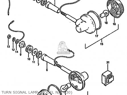 TURN SIGNAL LAMP (MODEL N/R E30) - GN125E 1989 (K) SINGAPORE (E30)