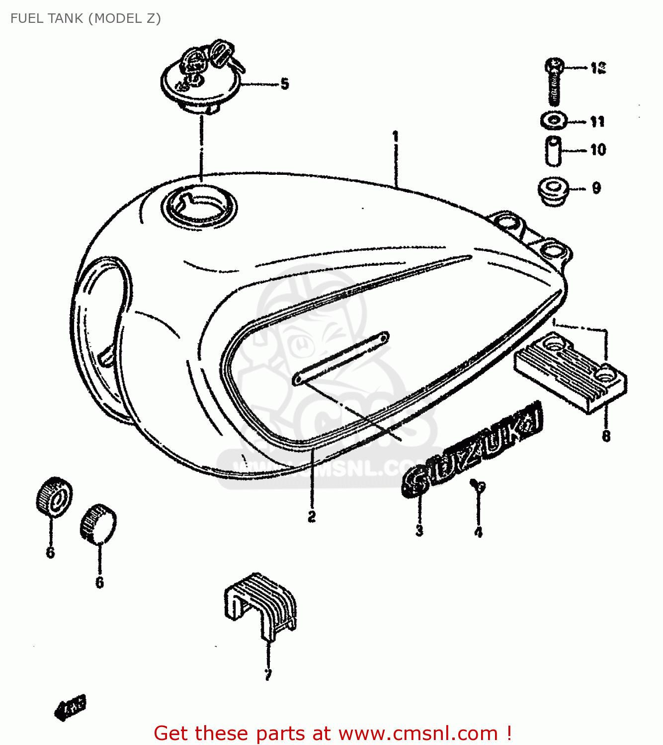 FUEL TANK (MODEL Z) GN125E 1991 (M) SINGAPORE (E30)