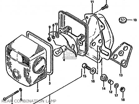 REAR COMBINATION LAMP - GN125E 1991 (M) SINGAPORE (E30)