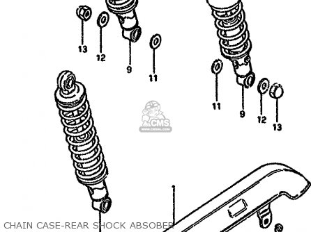 CHAIN CASE-REAR SHOCK ABSOBER - GN125E 1991 (M) SINGAPORE (E30)