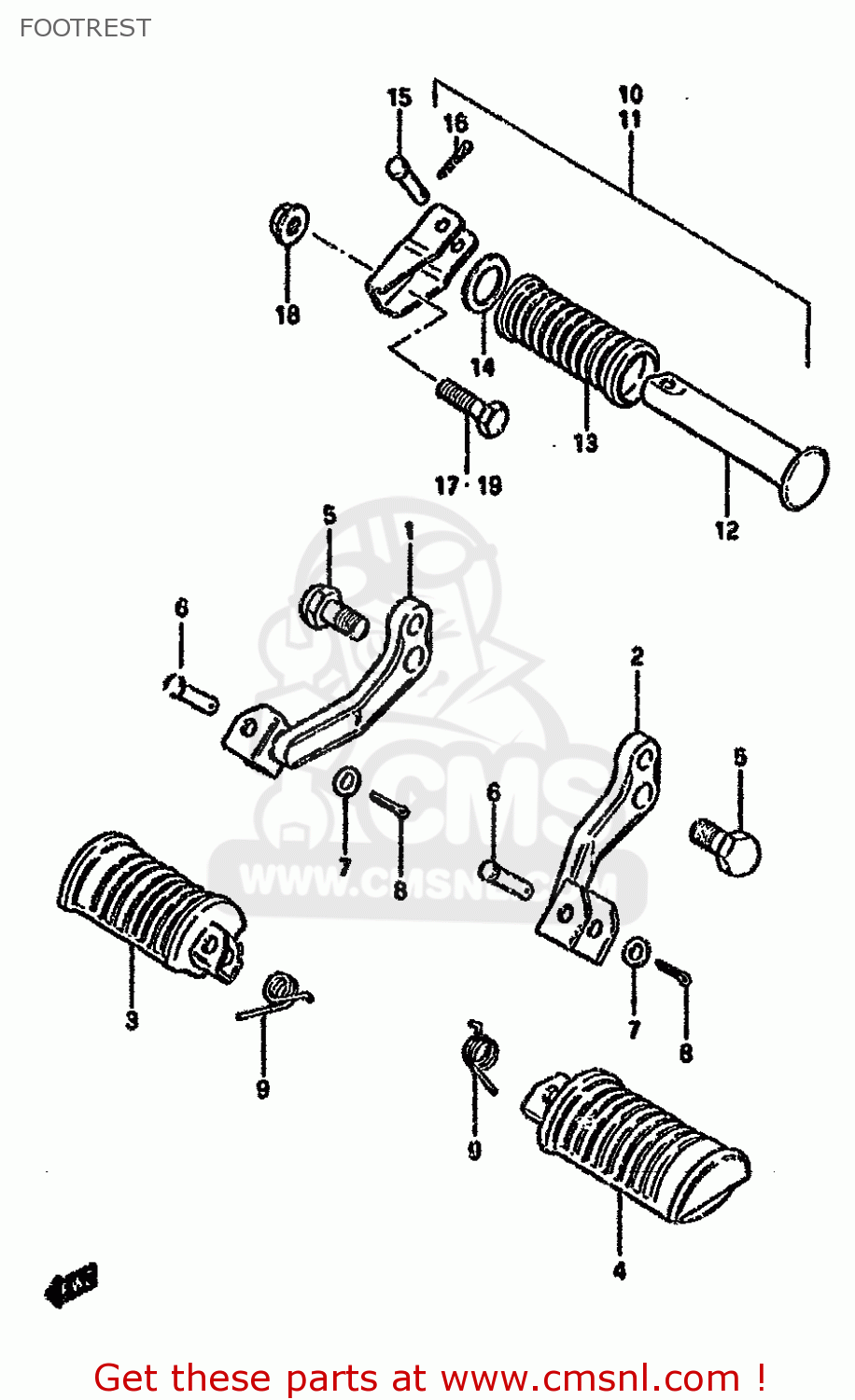 FOOTREST GN125E 1992 (N) SINGAPORE (E30)