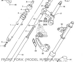 FRONT FORK (MODEL M/N/P/R/S) - GN125E 1992 (N) USA (E03)
