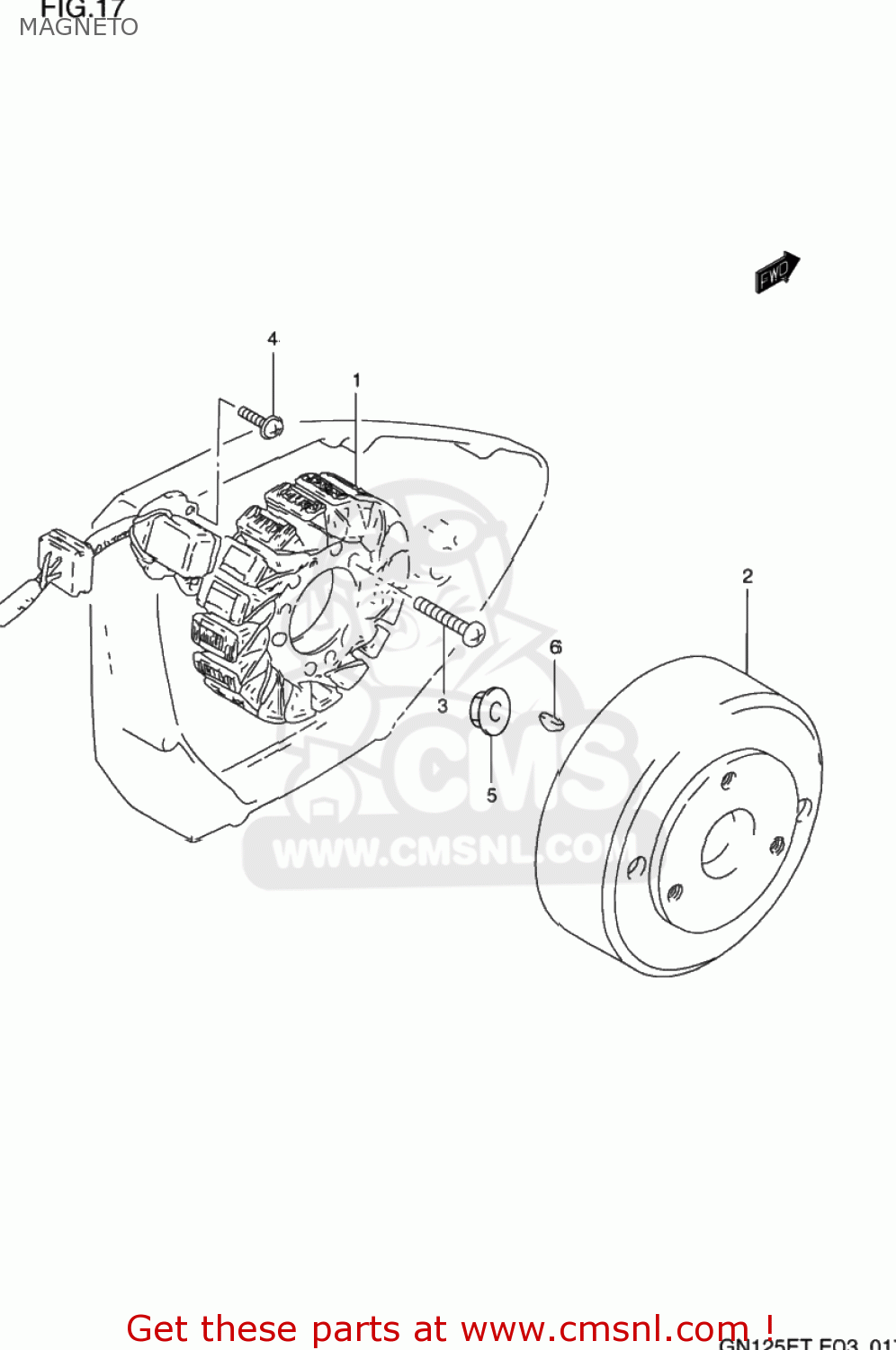 MAGNETO GN125E 1993 (P) USA (E03)