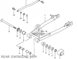 REAR SWINGING ARM - GN125E 1993 (P) USA (E03)