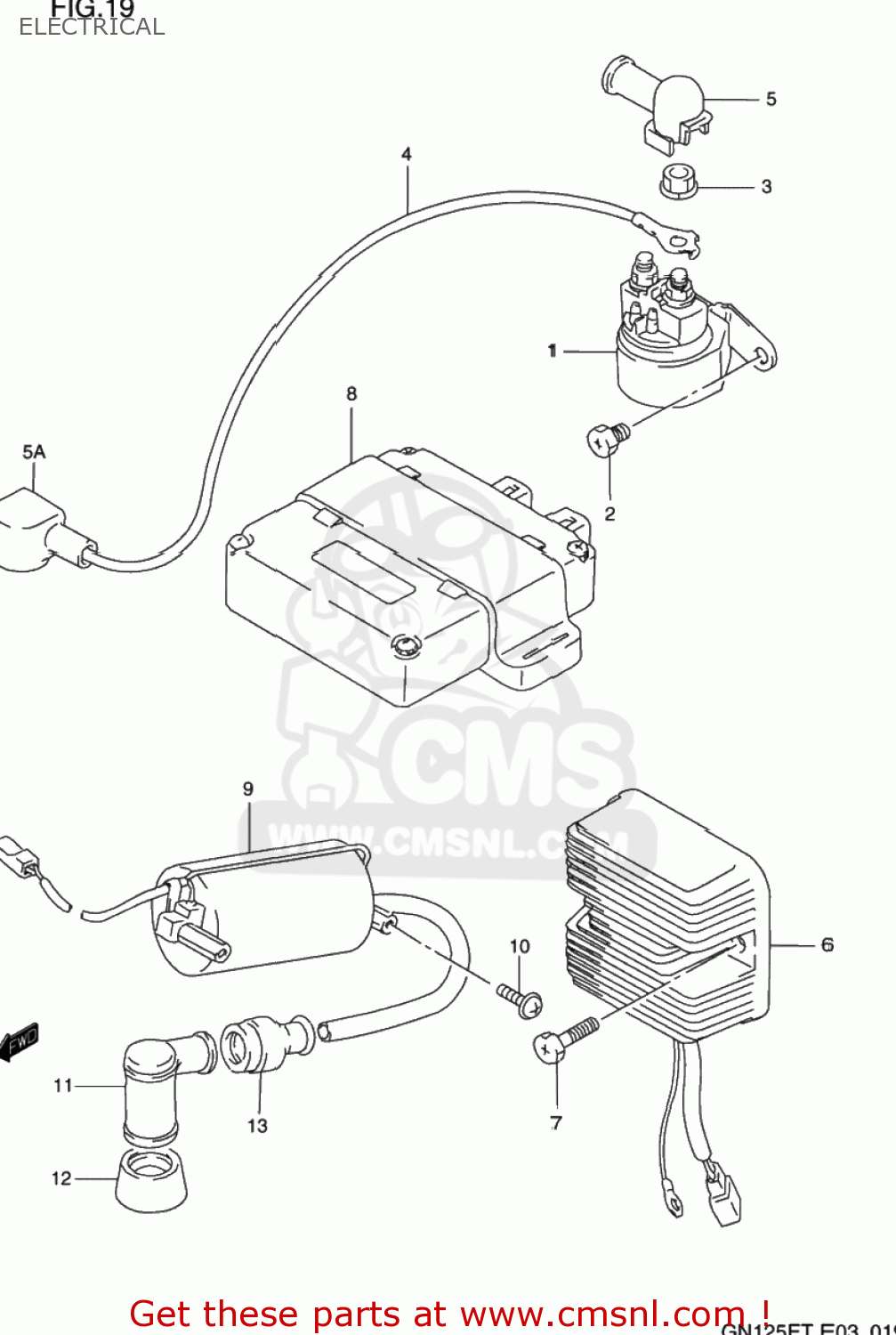 ELECTRICAL GN125E 1994 (R) USA (E03)