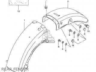 REAR FENDER - GN125E 1994 (R) USA (E03)