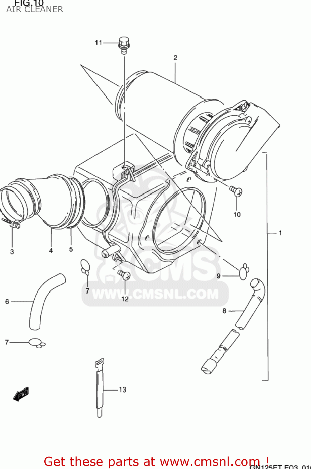AIR CLEANER GN125E 1995 (S) USA (E03)