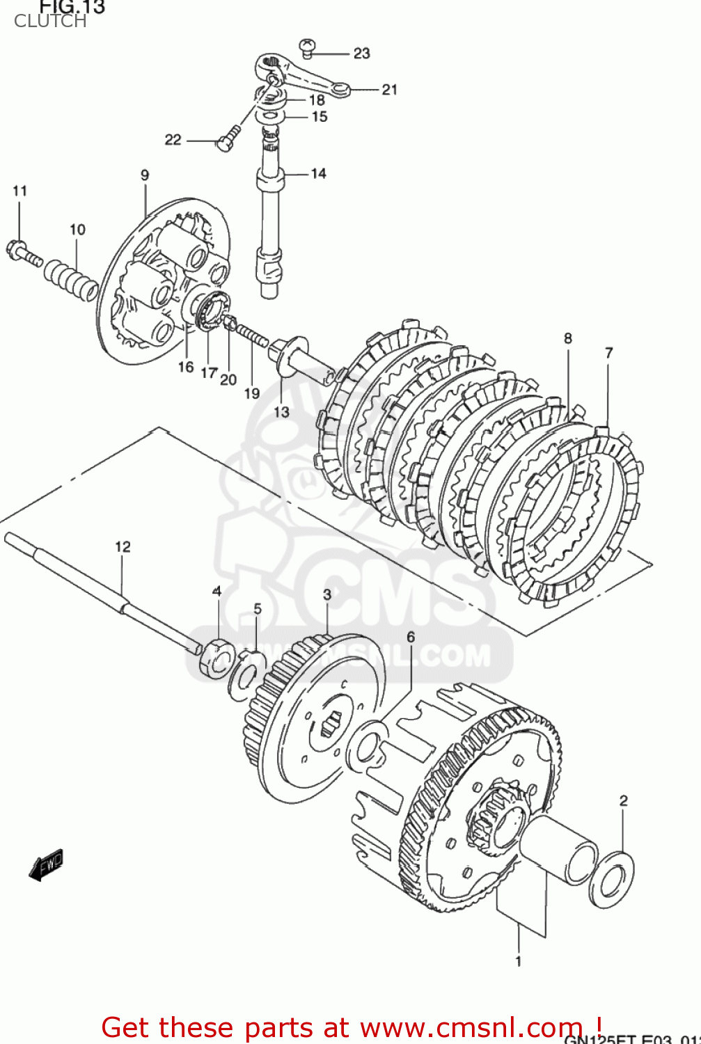CLUTCH GN125E 1995 (S) USA (E03)
