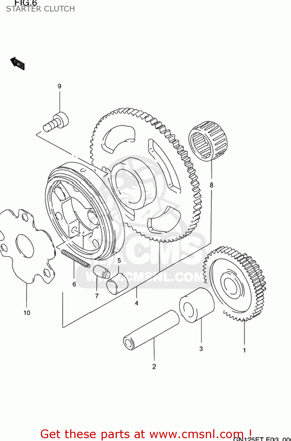 STARTER CLUTCH GN125E 1995 (S) USA (E03)