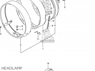 HEADLAMP - GN125E 1995 (S) USA (E03)