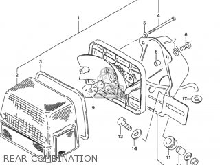 REAR COMBINATION - GN125E 1996 (T) USA (E03)