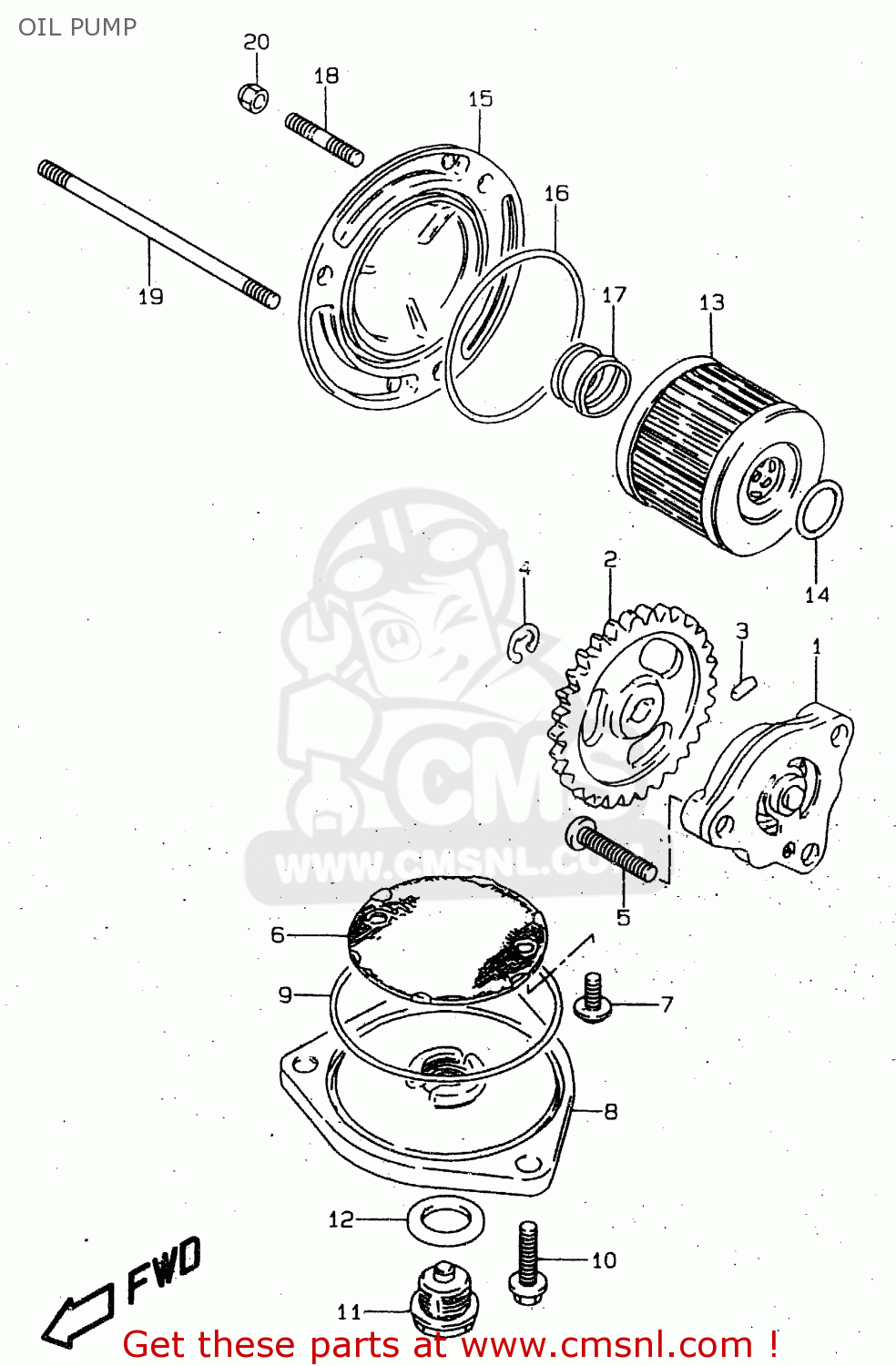 OIL PUMP GN125E 1997 (V) GENERAL EXPORT SINGAPORE (E01 E30)