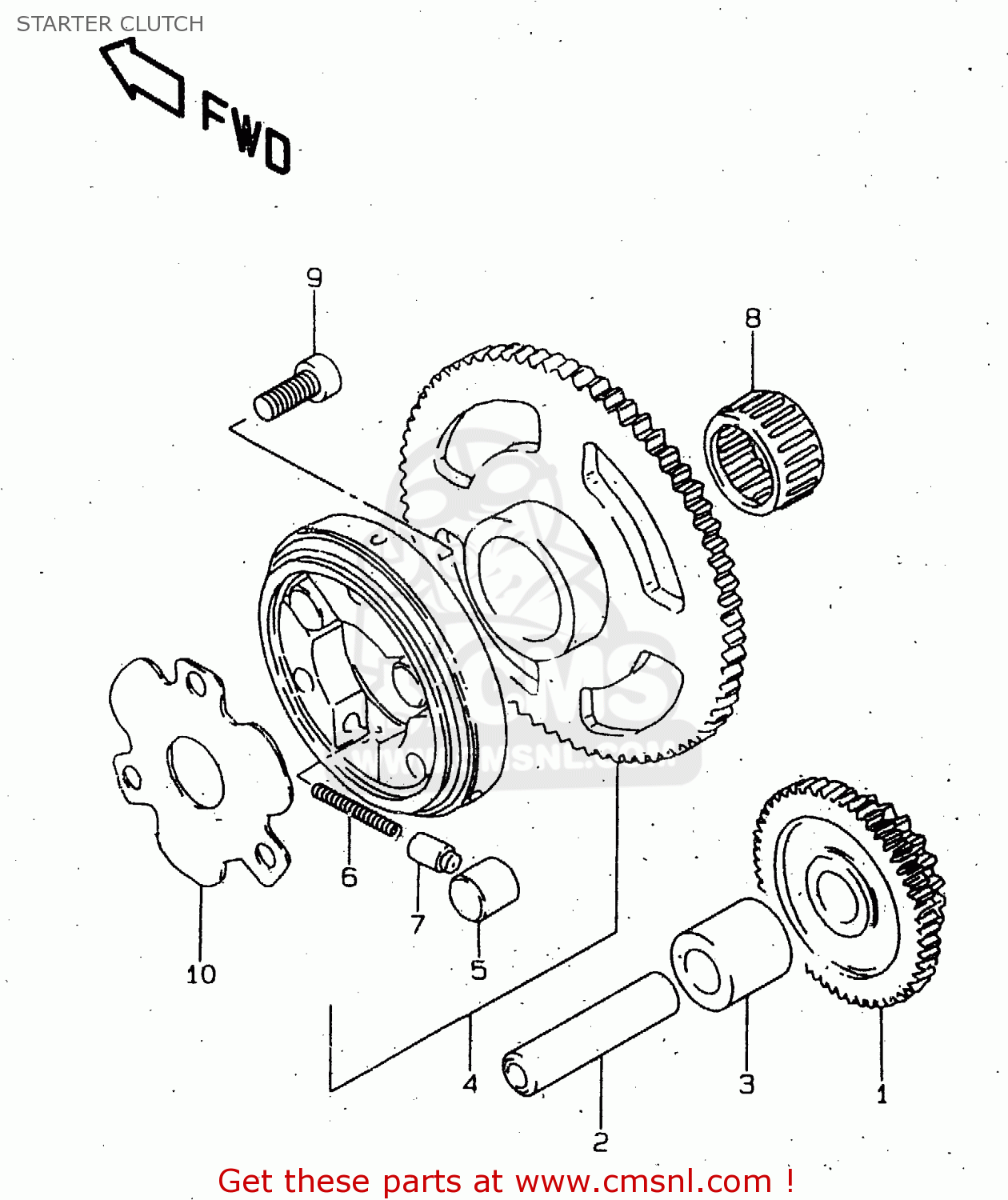STARTER CLUTCH GN125E 1997 (V) GENERAL EXPORT SINGAPORE (E01 E30)