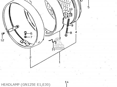 HEADLAMP (GN125E E1,E30) - GN125E 1997 (V) GENERAL EXPORT SINGAPORE (E01 E30)