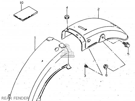 REAR FENDER - GN125E 1997 (V) GENERAL EXPORT SINGAPORE (E01 E30)