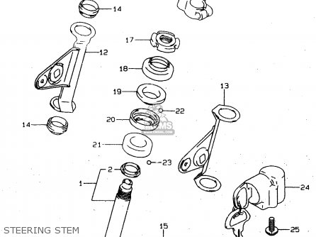 STEERING STEM - GN125E 1997 (V) GENERAL EXPORT SINGAPORE (E01 E30)