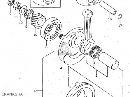 CRANKSHAFT - GN125E 1997 (V) GENERAL EXPORT SINGAPORE (E01 E30)