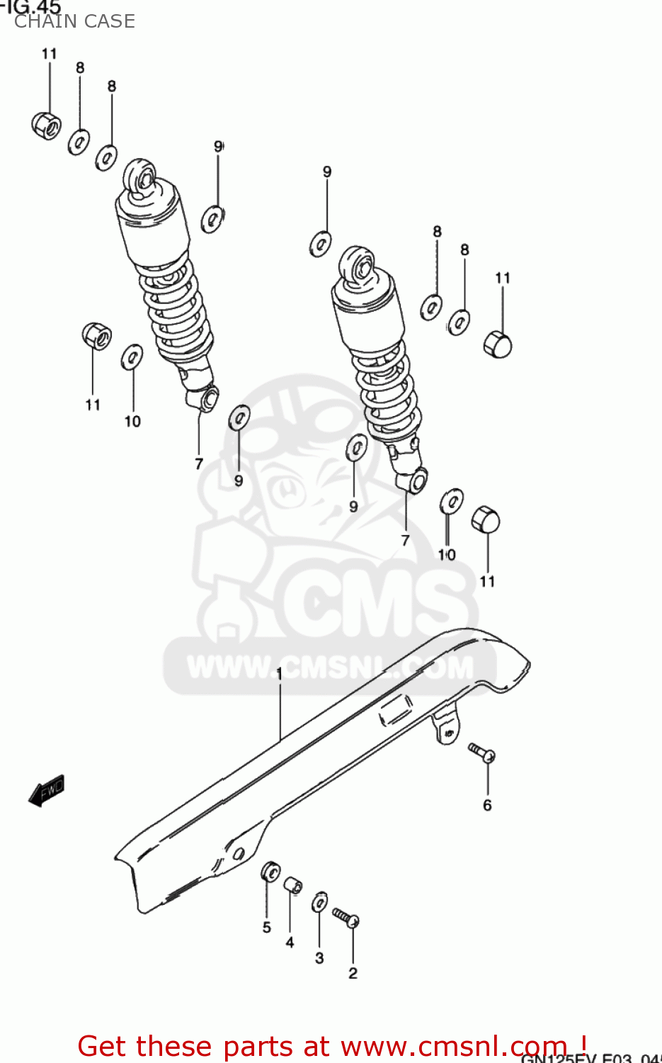 CHAIN CASE GN125E 1997 (V) USA (E03)