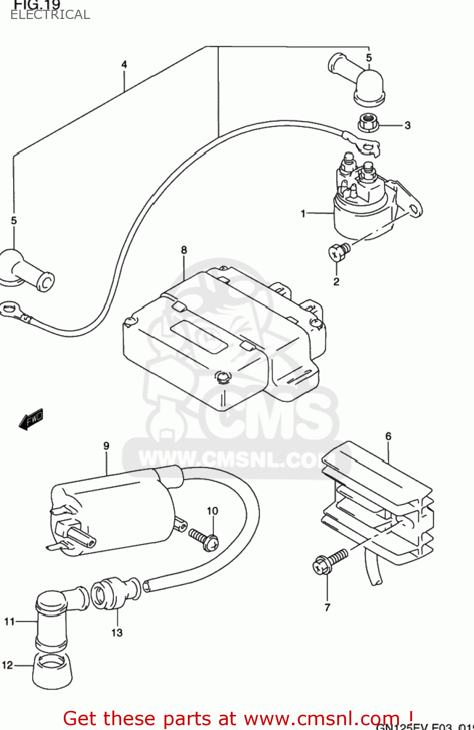 ELECTRICAL GN125E 1997 (V) USA (E03)