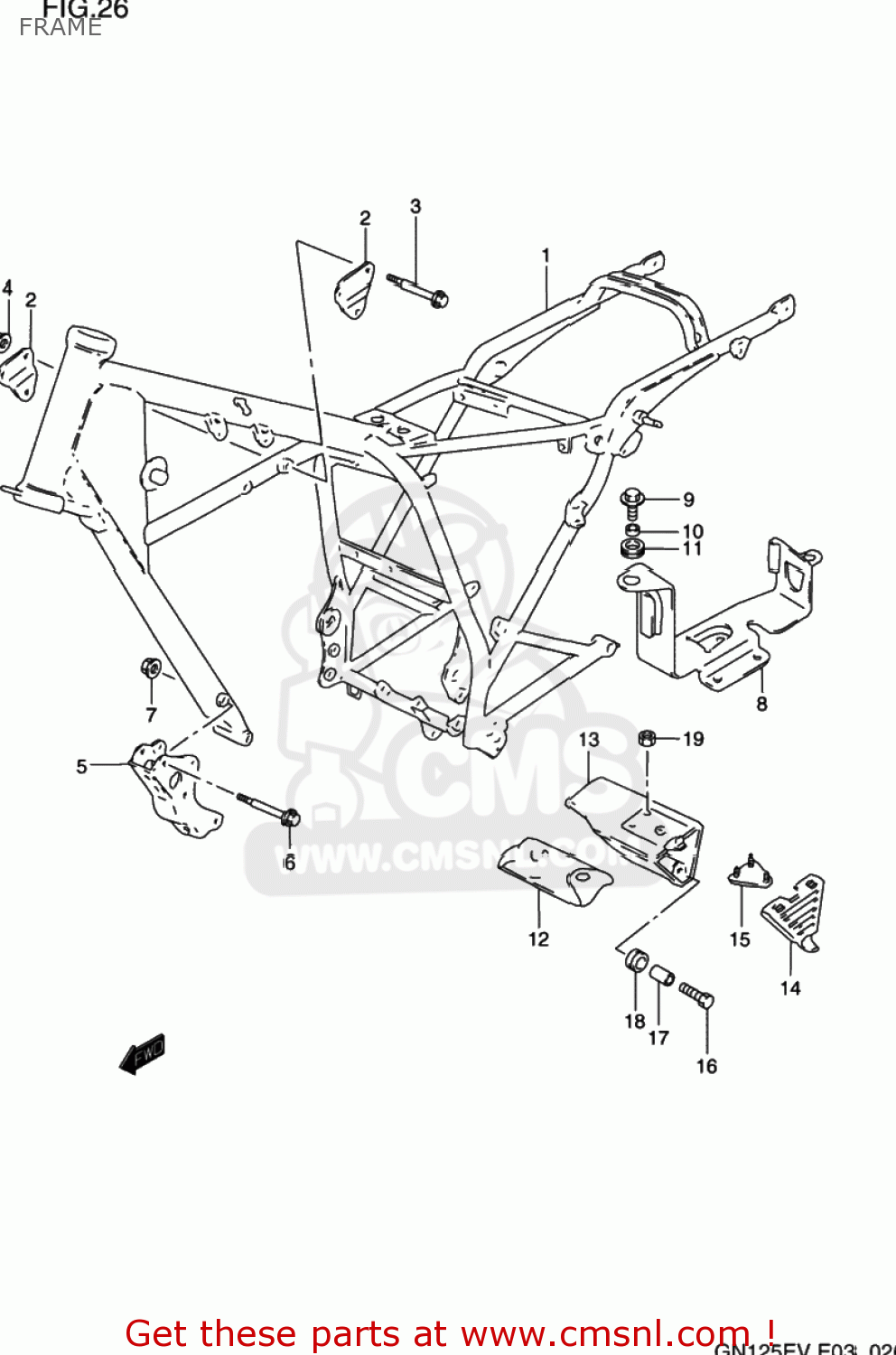 FRAME GN125E 1997 (V) USA (E03)