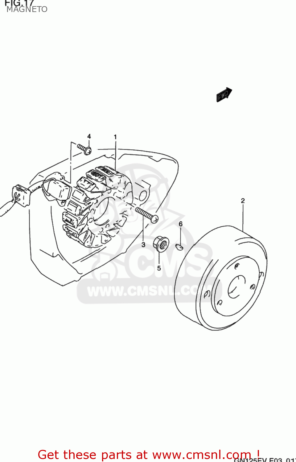 MAGNETO GN125E 1997 (V) USA (E03)