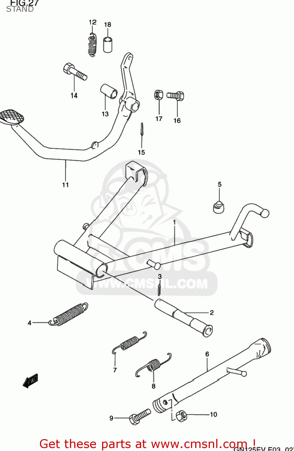 STAND GN125E 1997 (V) USA (E03)