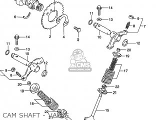 CAM SHAFT - VALVE - GN125E 1997 (V) USA (E03)
