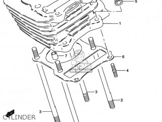CYLINDER - GN125E 1997 (V) USA (E03)