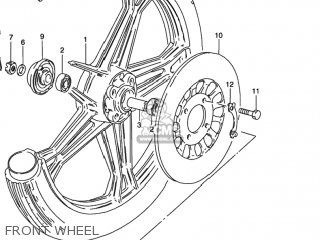 FRONT WHEEL - GN125E 1997 (V) USA (E03)