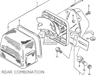 REAR COMBINATION - GN125E 1997 (V) USA (E03)