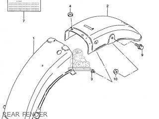 REAR FENDER - GN125E 1997 (V) USA (E03)