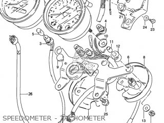 SPEEDOMETER - TACHOMETER - GN125E 1997 (V) USA (E03)