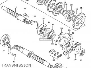 TRANSMISSION - GN125E 1997 (V) USA (E03)