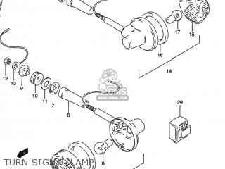 TURN SIGNAL LAMP - GN125E 1997 (V) USA (E03)