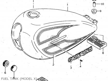 FUEL TANK (MODEL X) - GN125E 1998 (W) SINGAPORE (E30)